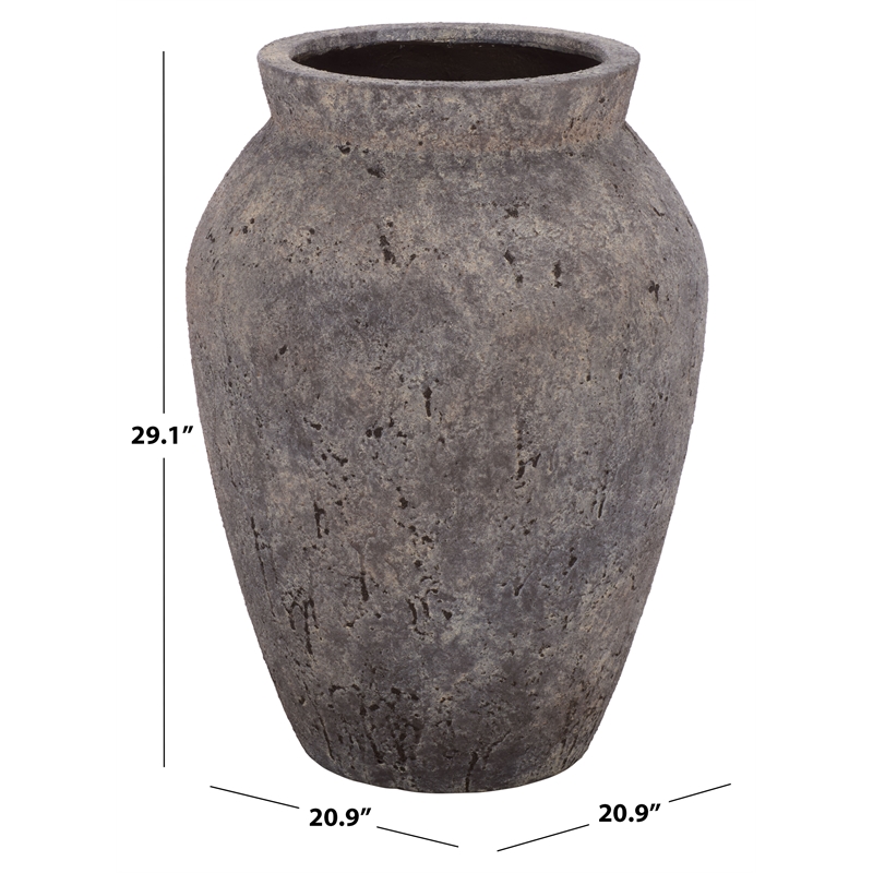 Safavieh Bolton Large Ficonstone Planter Pot in Brown