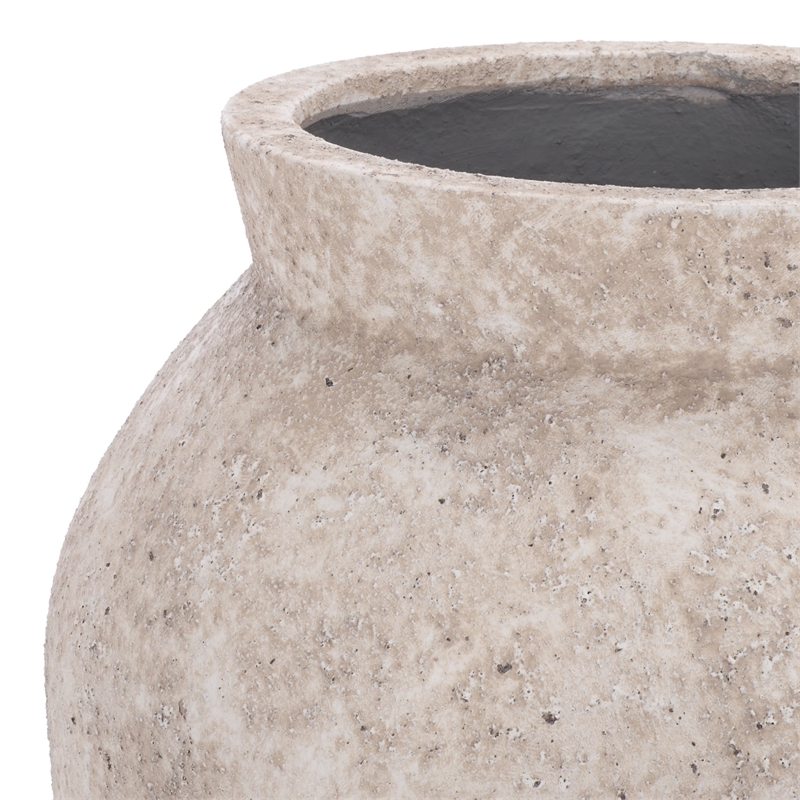 Safavieh Bolton Large Ficonstone Planter Pot in White