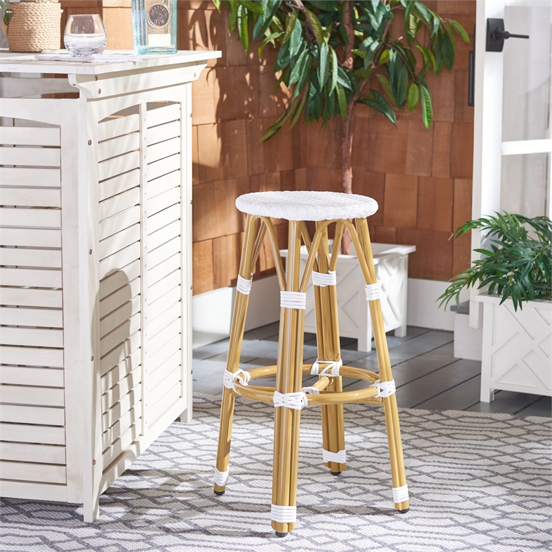 Safavieh Kelsey Aluminum Counter Stool  in White