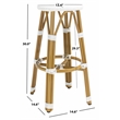 Safavieh Kelsey Aluminum Counter Stool  in White