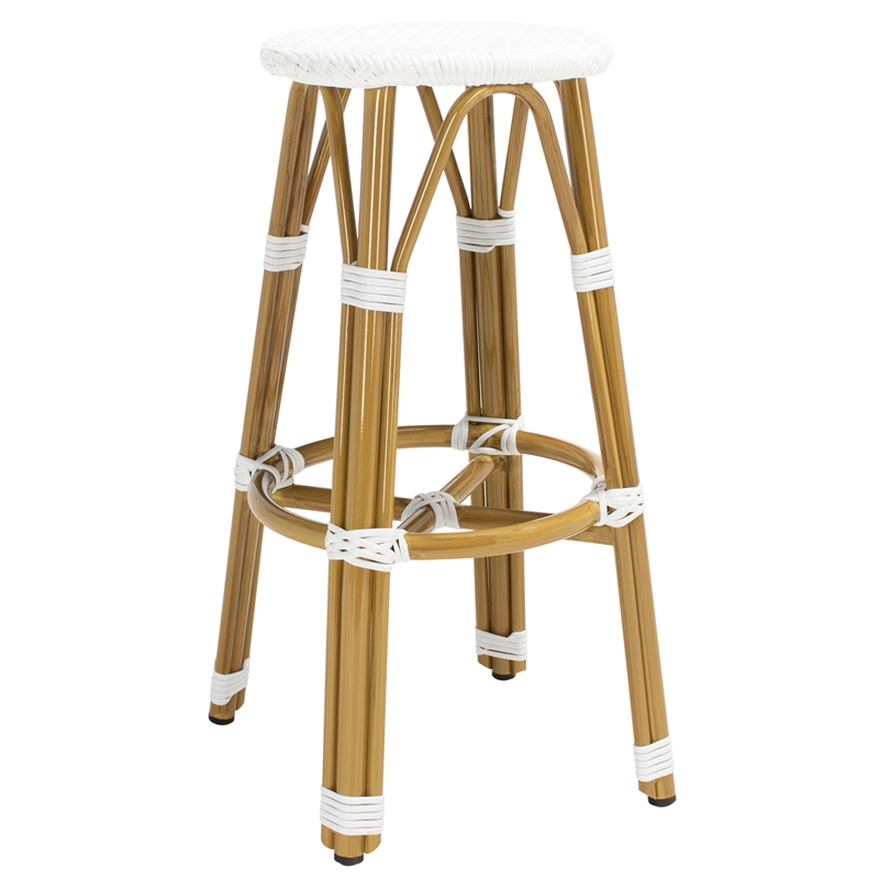Safavieh Kelsey Aluminum Counter Stool  in White