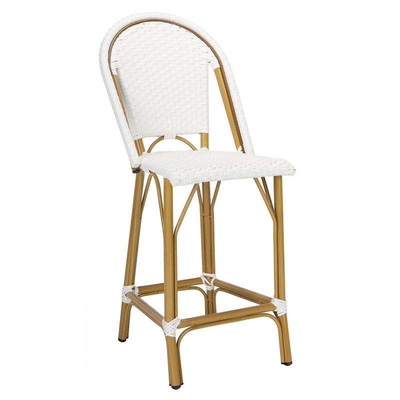 Safavieh Gresley Aluminum Counter Stool in White