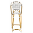 Safavieh Zaid Aluminum  Barstool in Gray / White