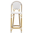 Safavieh Zaid Aluminum  Barstool in Gray / White