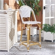 Safavieh Zaid Aluminum  Barstool in Gray / White