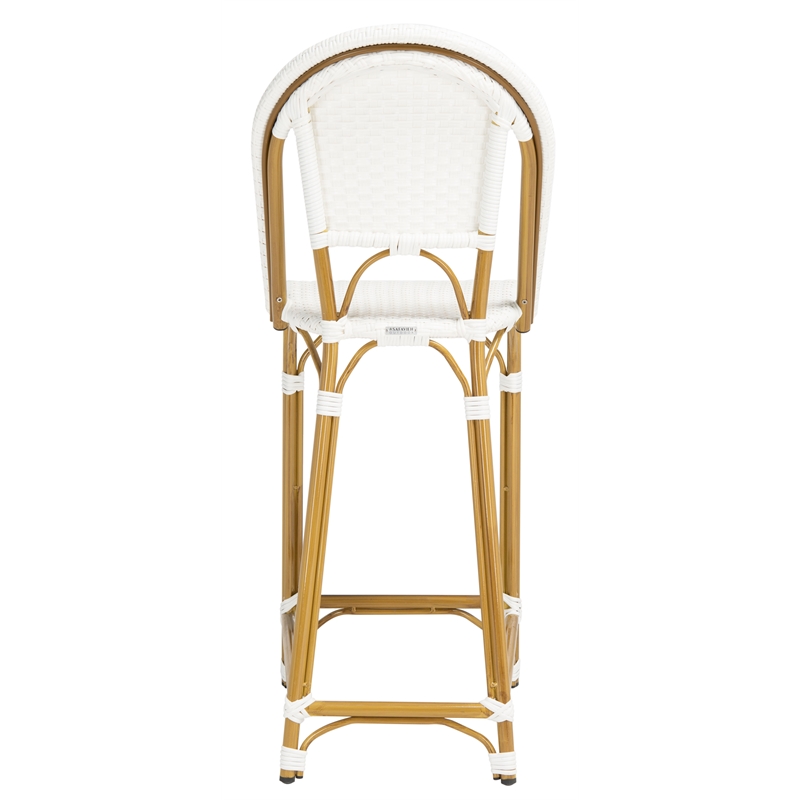 Safavieh Zaid Aluminum Barstool in White