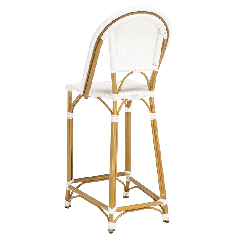 Safavieh Zaid Aluminum Barstool in White