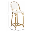 Safavieh Zaid Aluminum Barstool in White