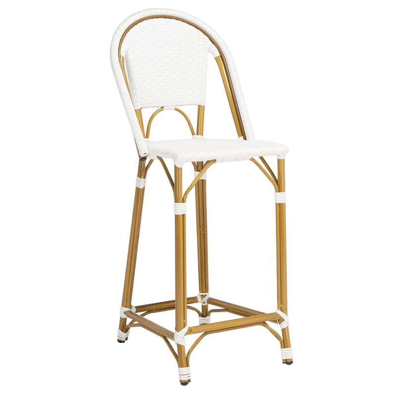 Safavieh Zaid Aluminum Barstool in White