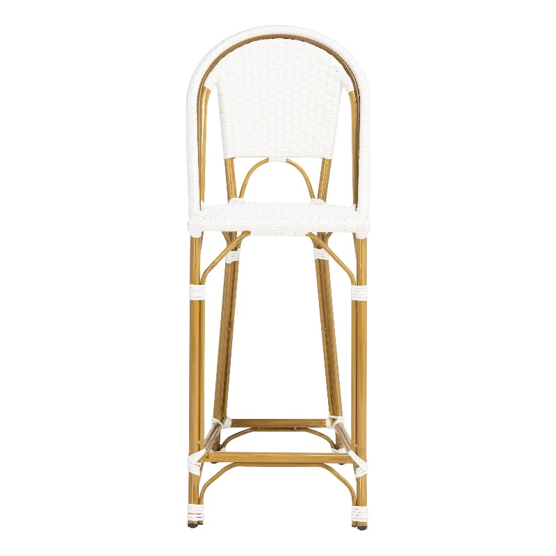 Safavieh Zaid Aluminum Barstool in White
