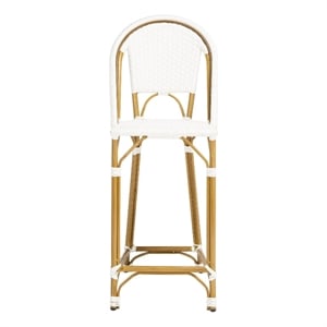Safavieh Zaid Aluminum Barstool in White