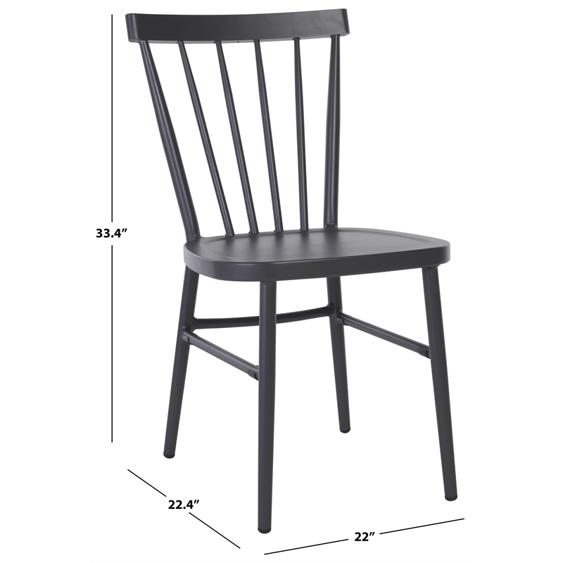Safavieh Core Aluminum Spindle Chair Set of 2  in Gray