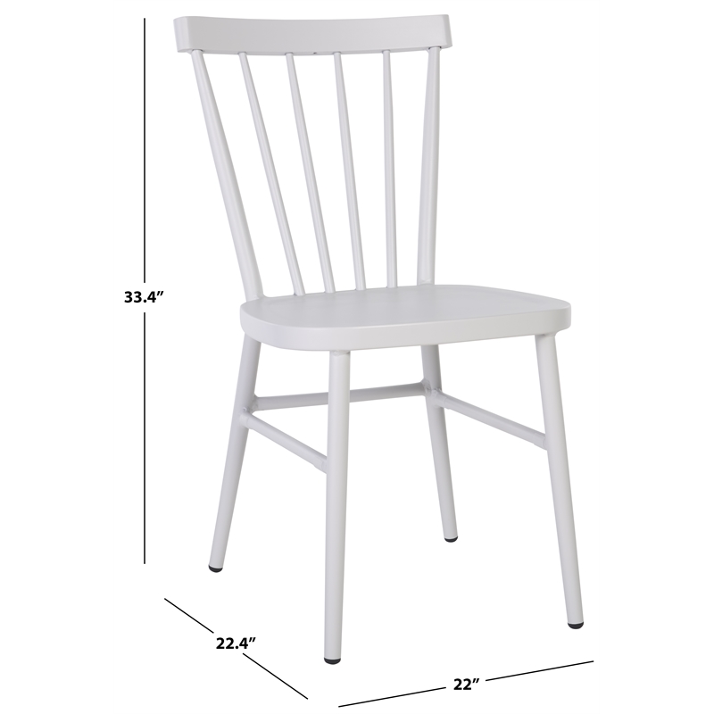 Safavieh Core Aluminum Spindle Chair Set of 2 in White