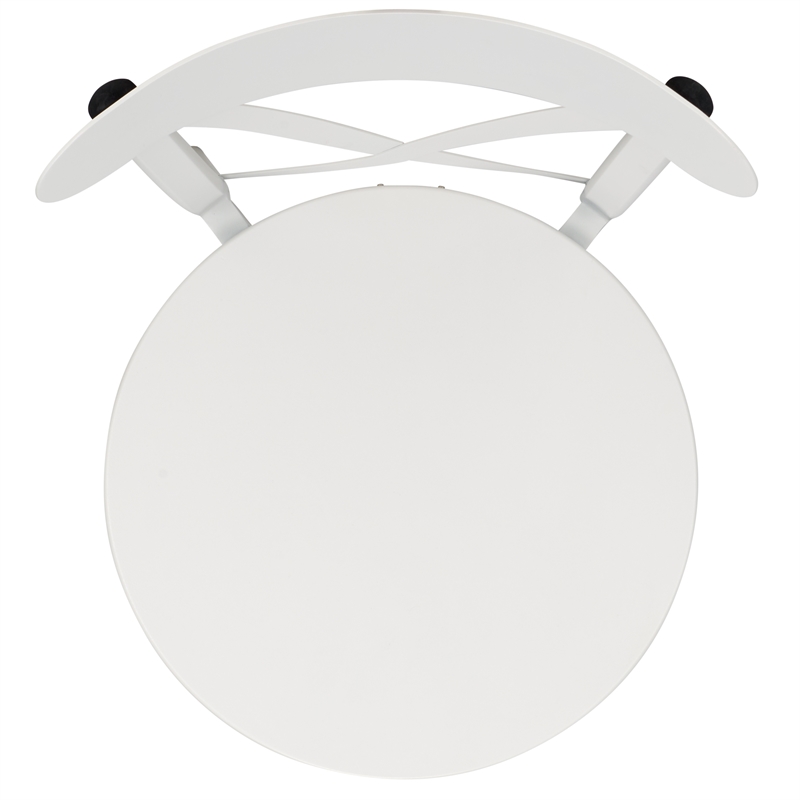 Safavieh Core Cross Aluminum Back Chair Set of 2 in White