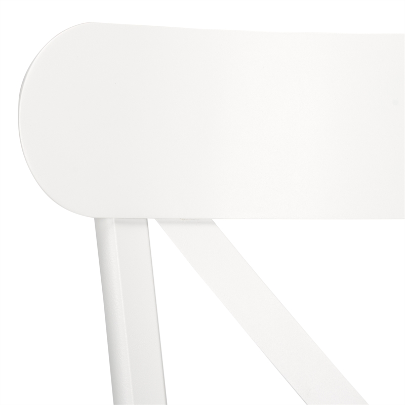 Safavieh Core Cross Aluminum Back Chair Set of 2 in White