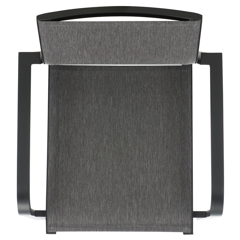 Safavieh Dexter Aluminum Armchair Set of 2 in Black