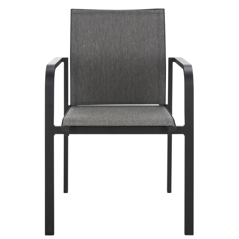 Safavieh Dexter Aluminum Armchair Set of 2 in Black