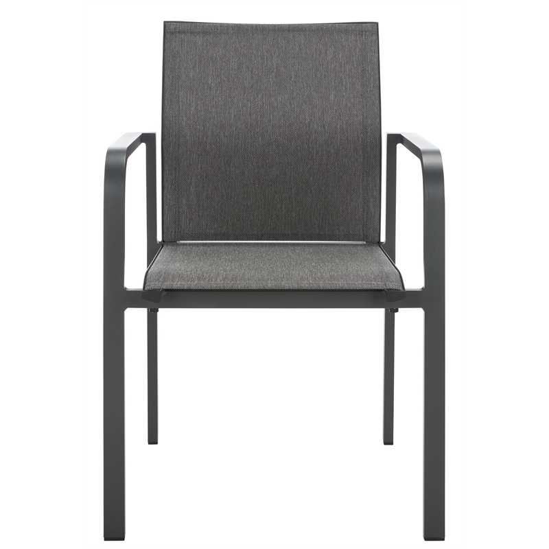 Safavieh Dexter Aluminum Armchair Set of 2 in Gray
