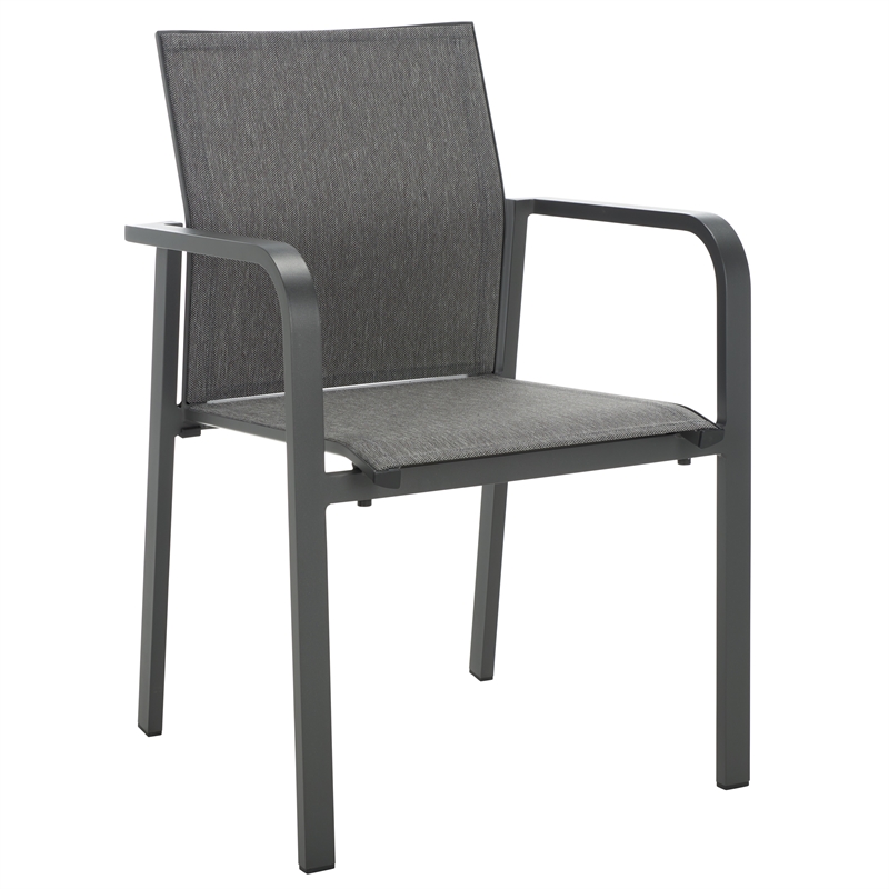 Safavieh Dexter Aluminum Armchair Set of 2 in Gray