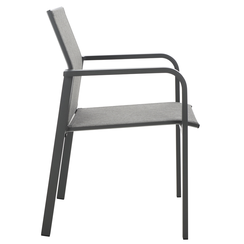 Safavieh Dexter Aluminum Armchair Set of 2 in Gray