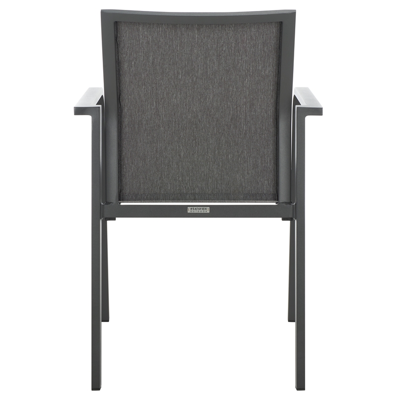Safavieh Dexter Aluminum Armchair Set of 2 in Gray