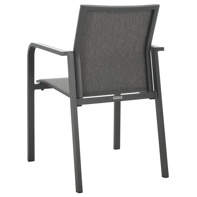 Safavieh Dexter Aluminum Armchair Set of 2 in Gray