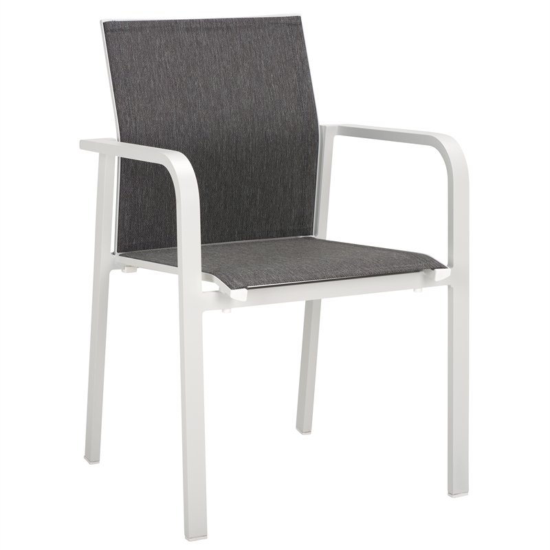 Safavieh Dexter Aluminum Armchair Set of 2 in White