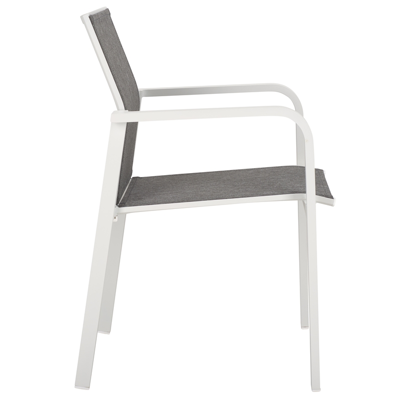 Safavieh Dexter Aluminum Armchair Set of 2 in White