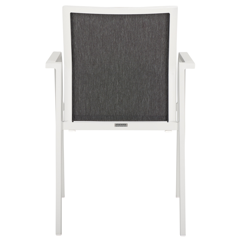 Safavieh Dexter Aluminum Armchair Set of 2 in White