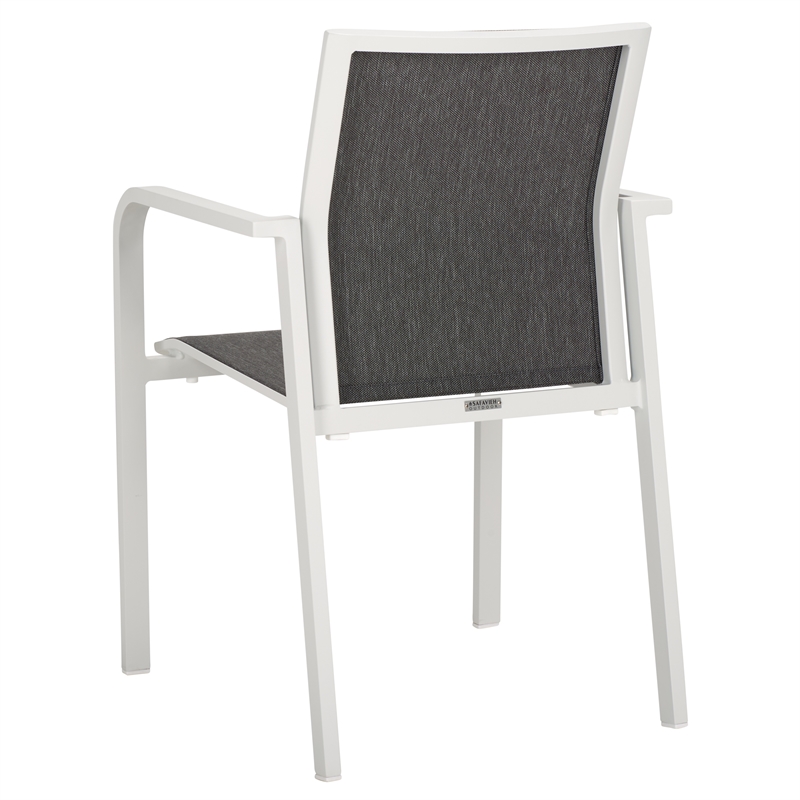 Safavieh Dexter Aluminum Armchair Set of 2 in White