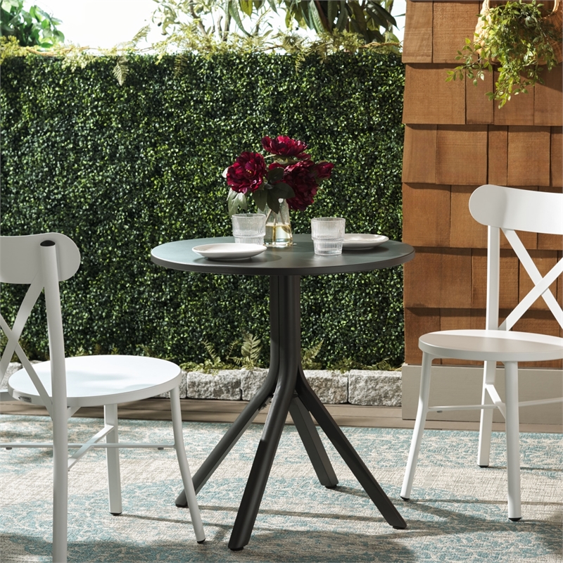 Safavieh Core Aluminum Bistro Table in Gray