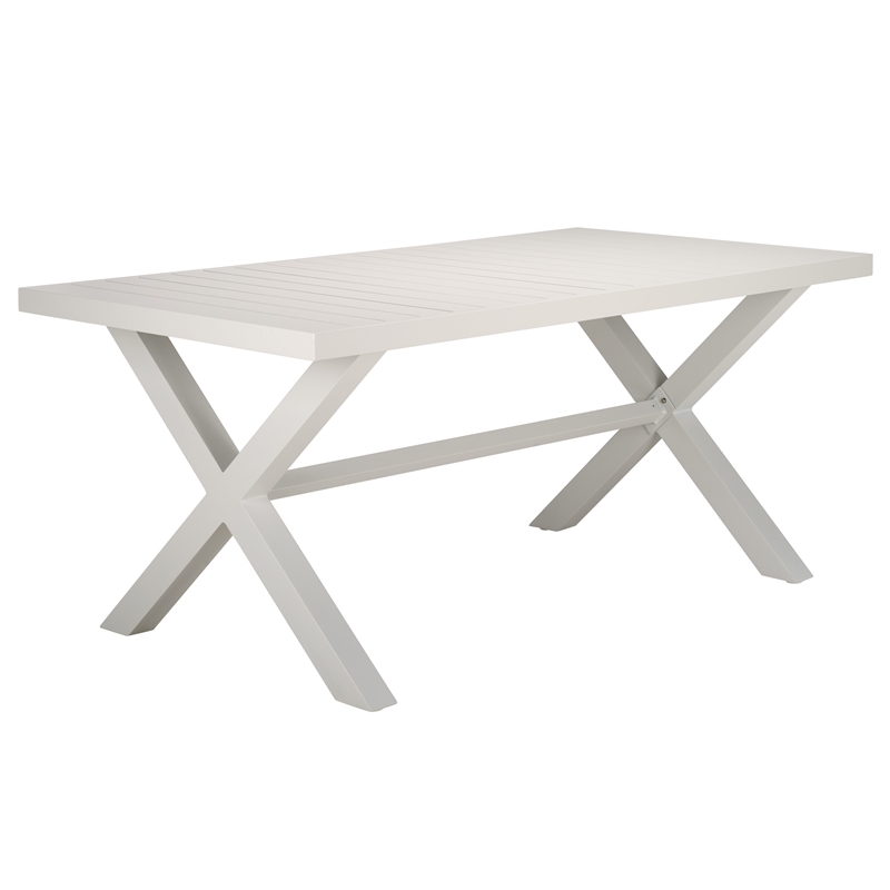 Safavieh Core Aluminum Dining Table in White