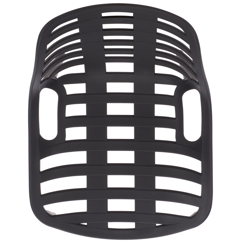 Safavieh Fufa Plastic Dining Chair Set of 2 in Black