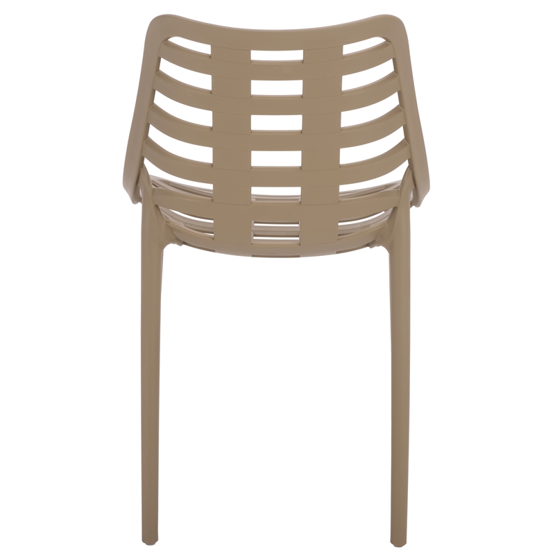 Safavieh Fufa Plastic Dining Chair Set of 2  in Beige