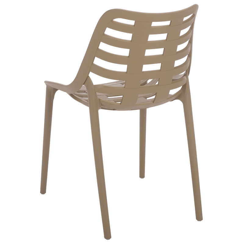 Safavieh Fufa Plastic Dining Chair Set of 2  in Beige