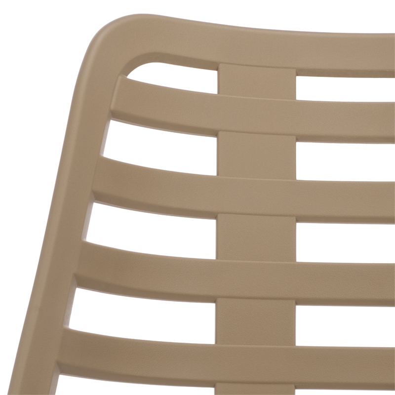 Safavieh Fufa Plastic Dining Chair Set of 2  in Beige
