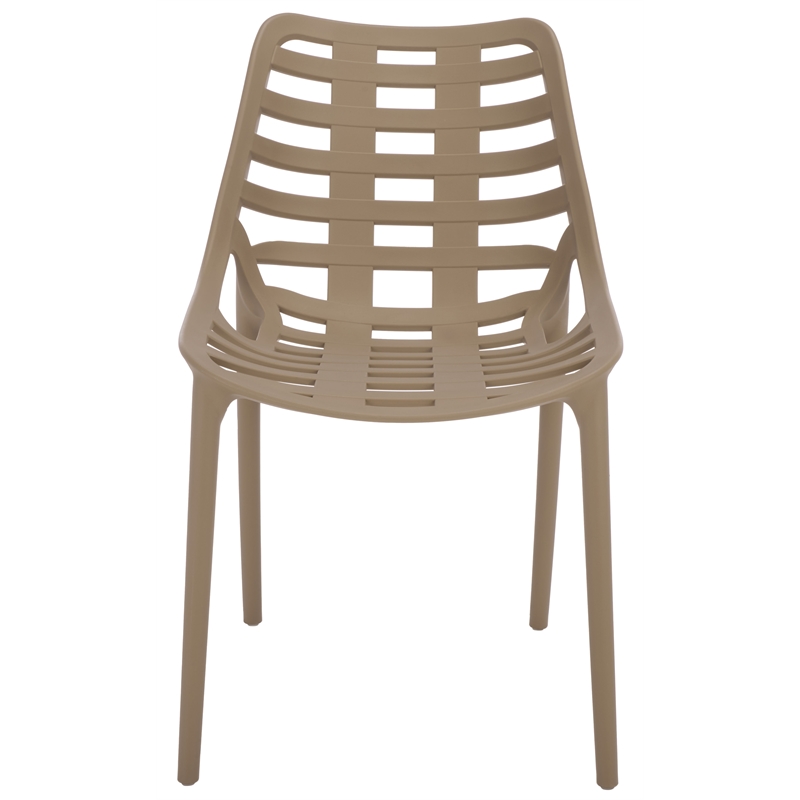 Safavieh Fufa Plastic Dining Chair Set of 2  in Beige