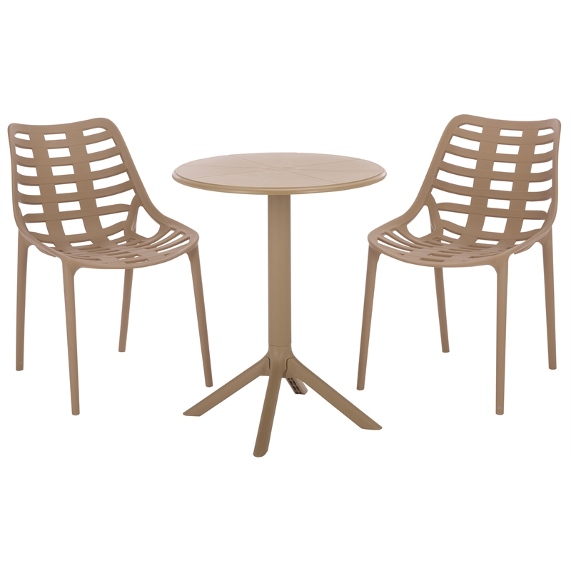Safavieh Fufa Plastic Dining Chair Set of 2  in Beige
