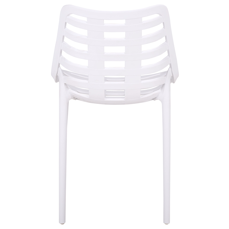 Safavieh Fufa Plastic Dining Chair Set of 2  in White