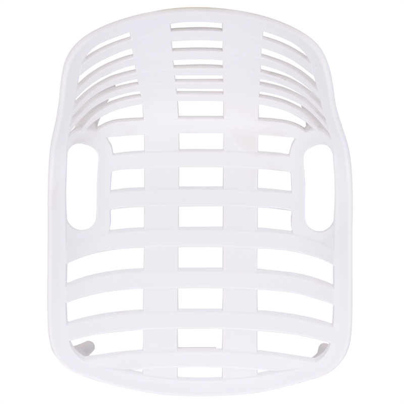 Safavieh Fufa Plastic Dining Chair Set of 2  in White