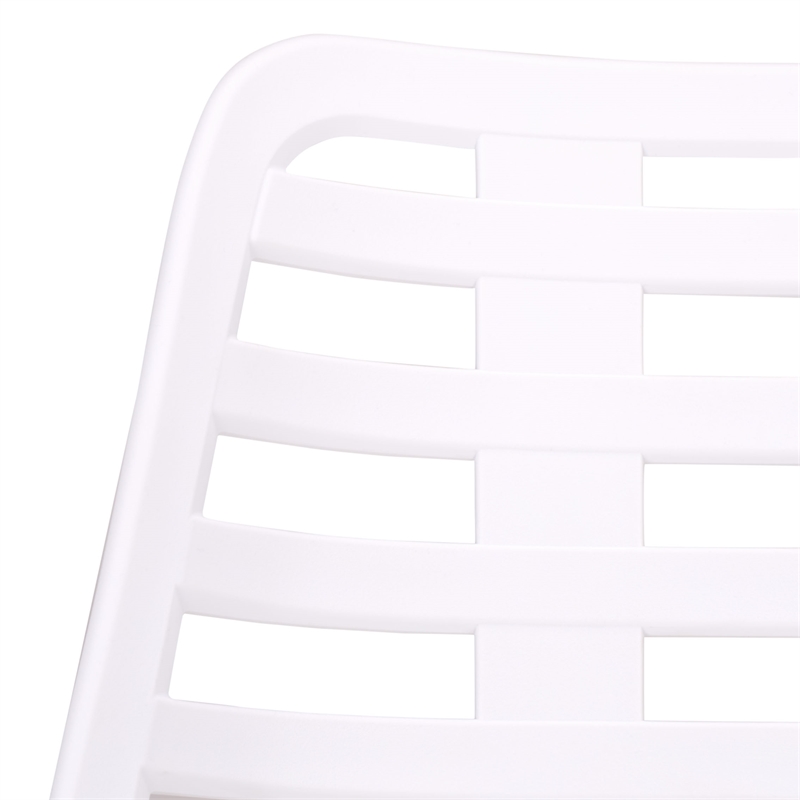 Safavieh Fufa Plastic Dining Chair Set of 2  in White