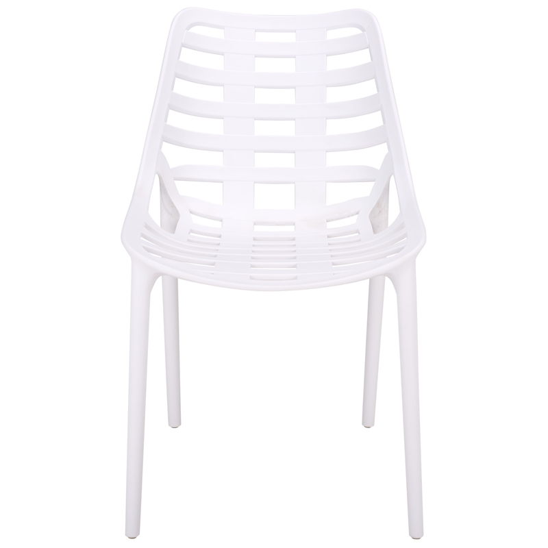 Safavieh Fufa Plastic Dining Chair Set of 2  in White