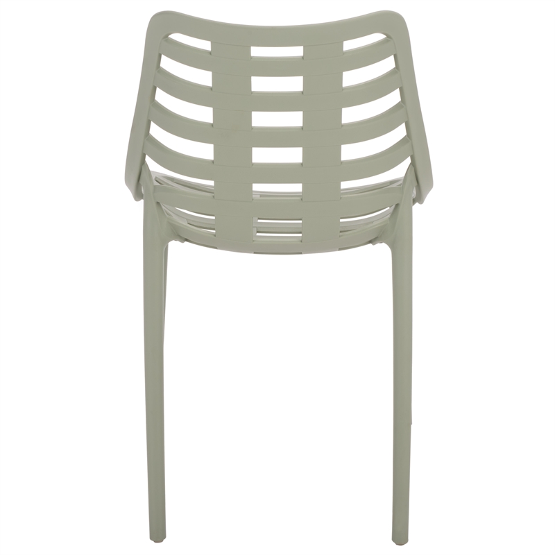 Safavieh Fufa Plastic Dining Chair Set of 2  in Green