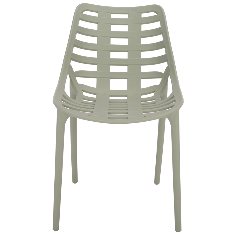 Safavieh Fufa Plastic Dining Chair Set of 2  in Green