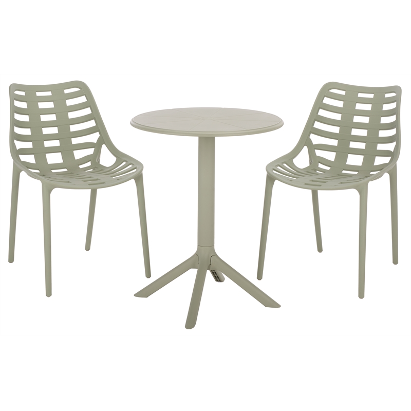 Safavieh Fufa Plastic Dining Chair Set of 2  in Green