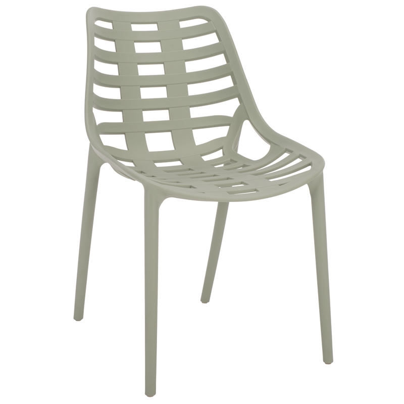 Safavieh Fufa Plastic Dining Chair Set of 2  in Green