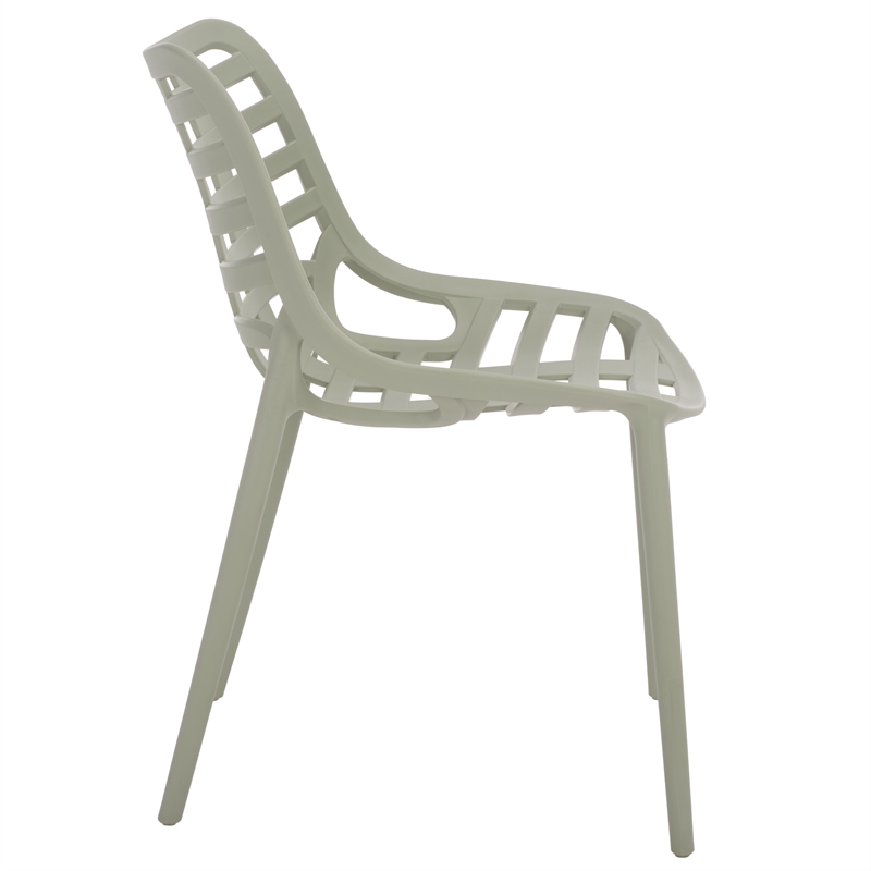 Safavieh Fufa Plastic Dining Chair Set of 2  in Green