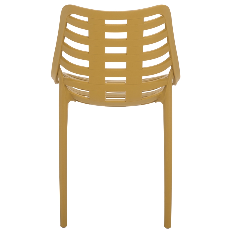 Safavieh Fufa Plastic Dining Chair Set of 2  in Yellow