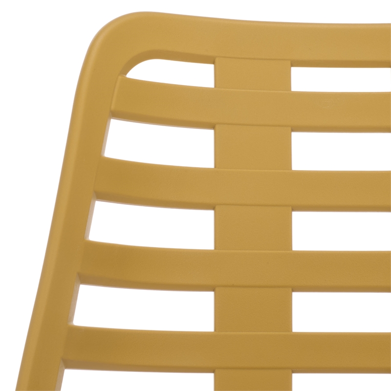 Safavieh Fufa Plastic Dining Chair Set of 2  in Yellow