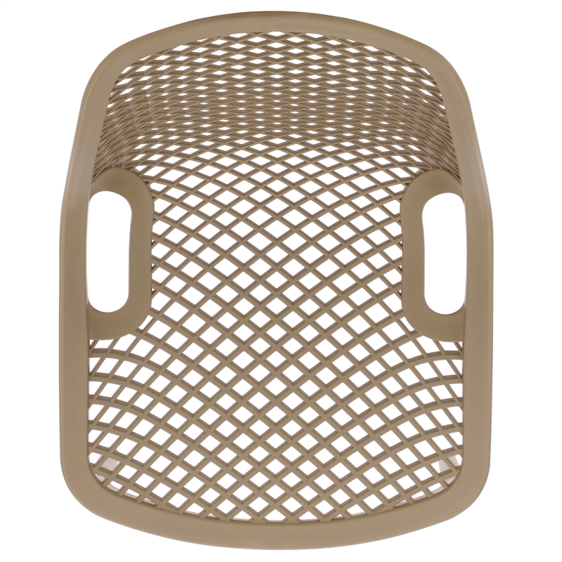 Safavieh Leila Plastic Dining Chair Set of 2  in Beige